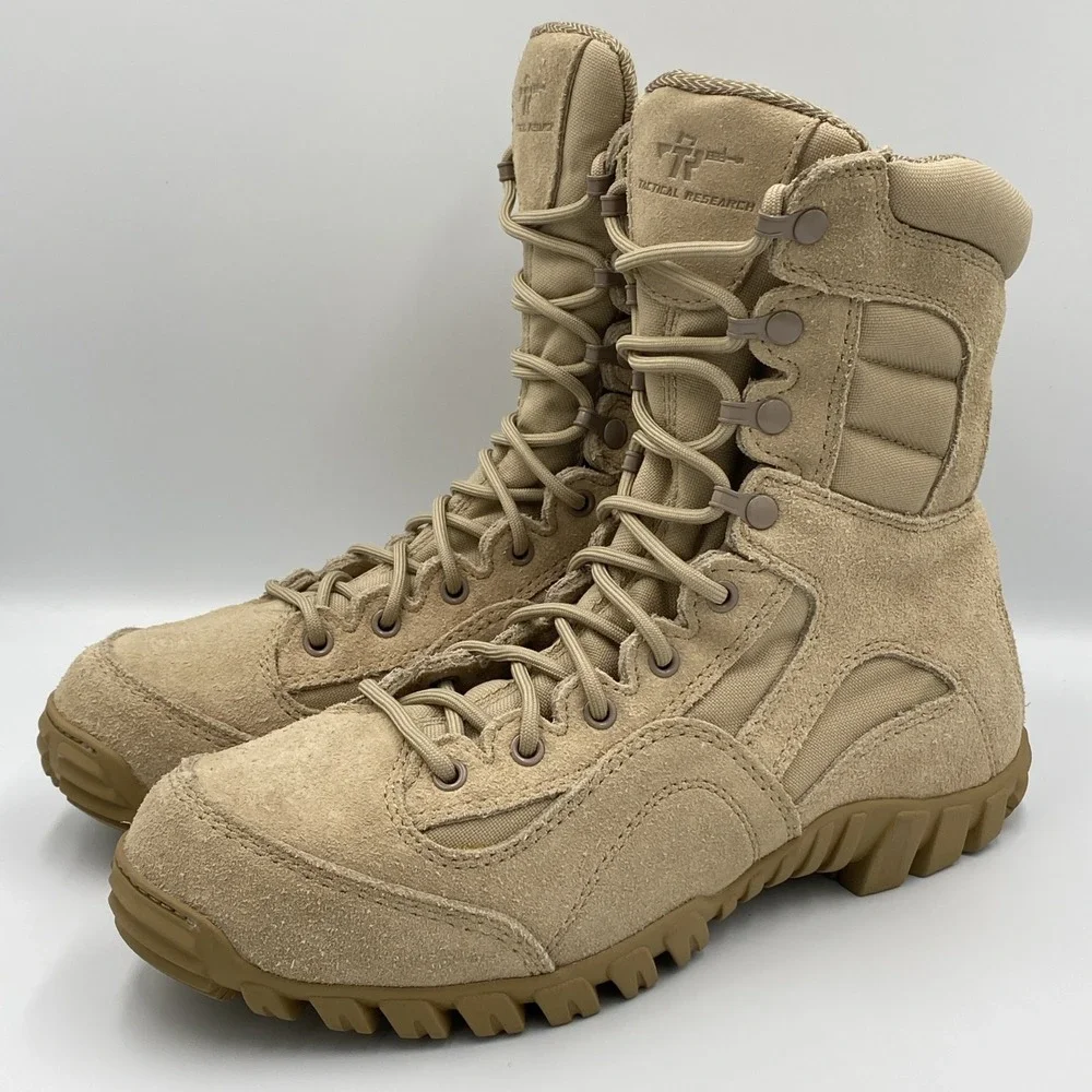 Tactical Research TR360 Vibram Tan Military Tactical Boots Men's Size 10.5